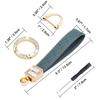 Wisdompro Car Key Sparkly PU for Smart Gray Blue Holder, Carabiner, Leather, Keys, Anti-Loss, Stylish, Cute, Women's,