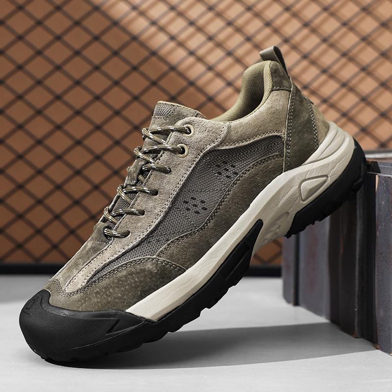 Man Lace-Up Casual Shoes All-match Leisure Walking Climbing Men's Footwear Men Leather Camping Sneakers Outdoor Hiking Shoes