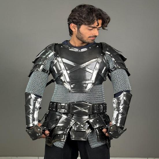 Dwarven Blackened Medieval  Knight Half Suit Battle Warrior Halloween Costume  Best Gift For him