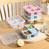 4 Grid Snack Containers Reusable Prep Meal Containers Portable for School Work Travel Lunch Boxes Portable for Kids Kitchen Tool