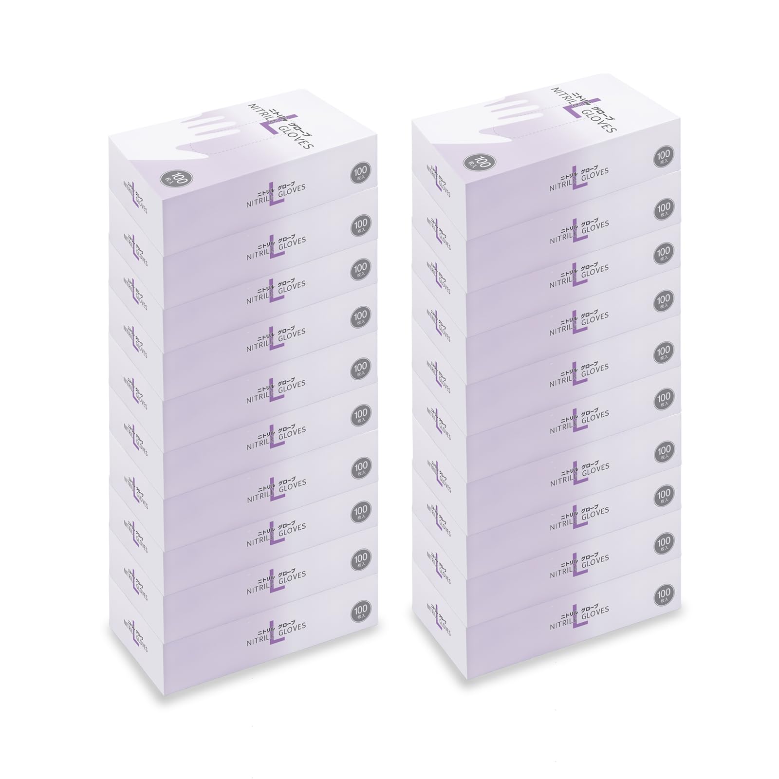 

Disposable Nitrile Ambidextrous boxes x 100 gloves per Sanitation Law AI-WILL Gloves, White, Large, (20 box) [Food Compliant] Powder-Free, Latex-Free