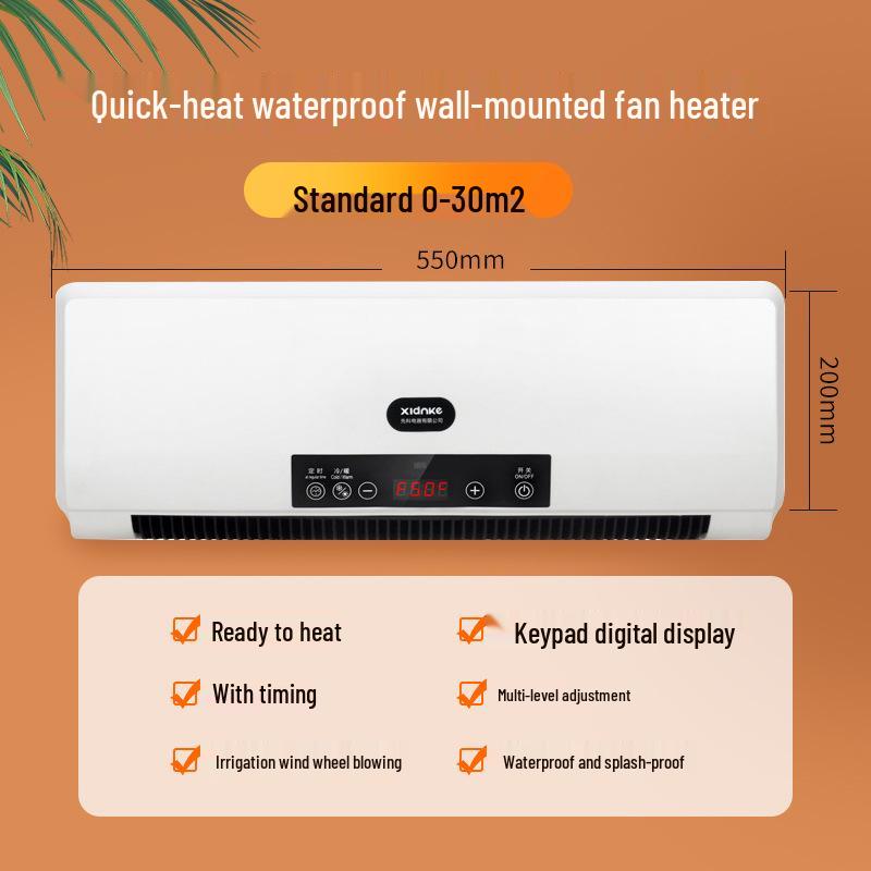 

Wall-Mounted Hot & Cold Desktop Heater with Energy-Saving Features for Home and Bathroom 500 Units