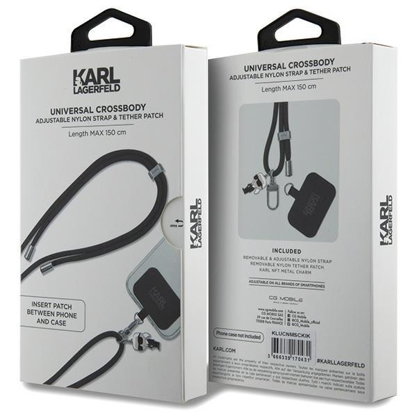 Karl Lagerfeld Klucnmsckik Universalcbdy Cord Strap Black/Black