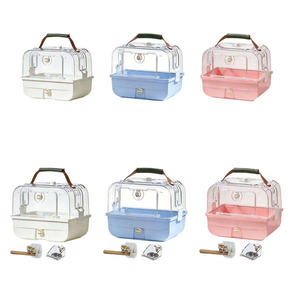 Bird Travel Carrier Pet Supplies, Ventilation, Outdoor Use, with Carry Handle Portable Parrot Cage for Conures, Budgies Finches