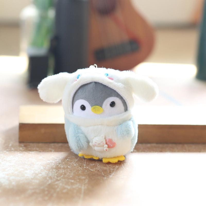 

Милый плюшевый брелок в виде пингвина, мультяшная мягкая набивная кукла-подвеска, кольцо для ключей от машины, декор для сумки или рюкзака, детский подарок