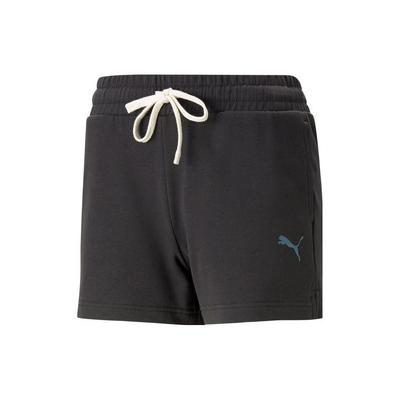 Solid Color Logo Print Lace-Up Sports Straight Leg Shorts Women Shorts Grass-Gray 675648-75