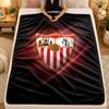 Flannel BlanketSevilla FC Warm Soft Throw Blanket for Indoor Sofa Bed Living Room Use