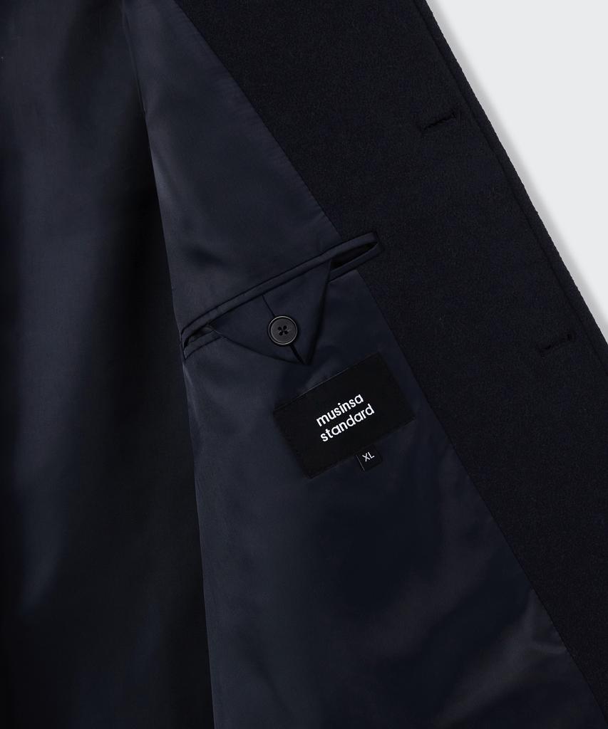 Musinsa Standard Wool Blend Oversized Car Coat [Grayish Navy]