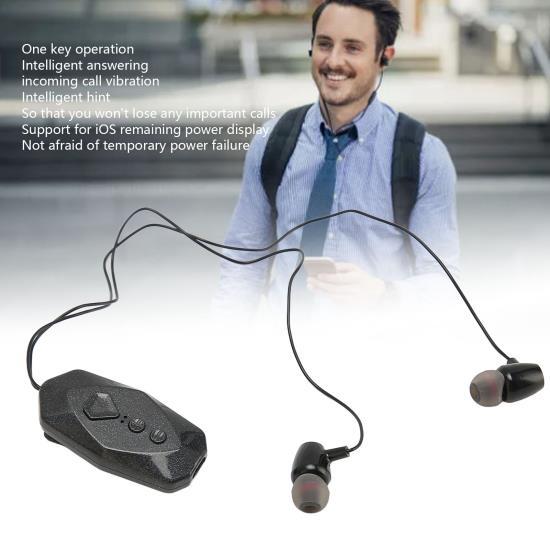 Collar Clip Wireless Earphone HiFi Stereo Sound Full Automatic Dual Ear Portable Business Wireless Bluetooth Headset 