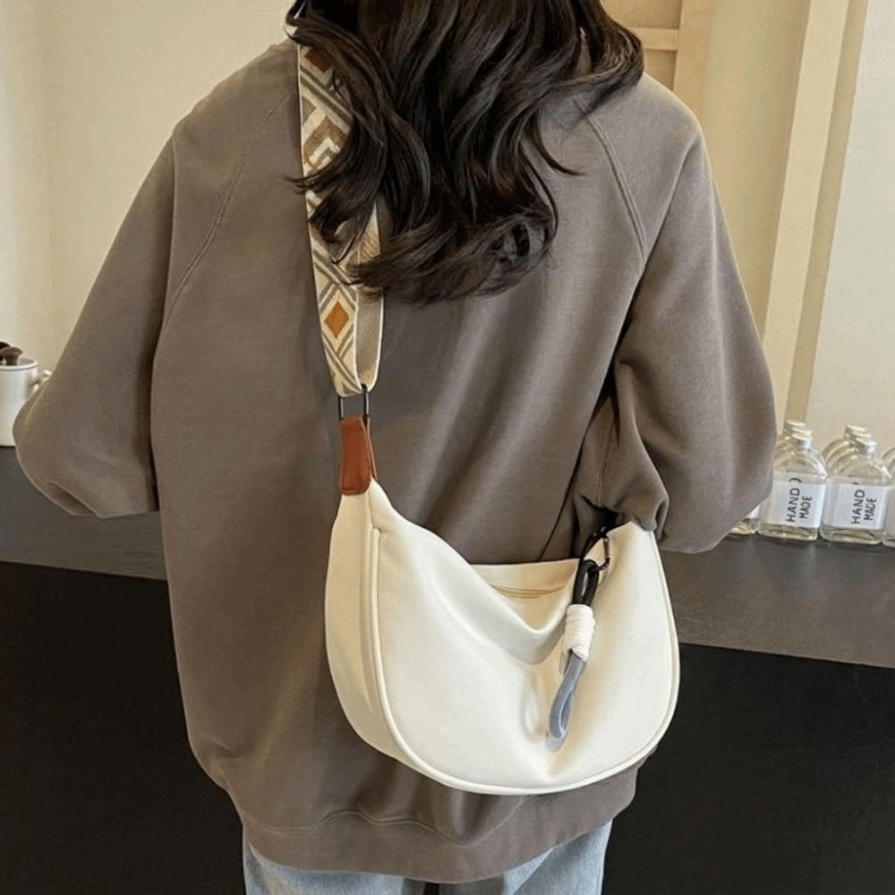 Wide Shoulder Strap Single Shoulder Bag Fashion Style Oxford Dumpling Bag Commuting