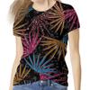 Summer Round Neck 3D Ethnic Geometric  Print Top Fashionable Casual Short Sleeved Women's T-shirts