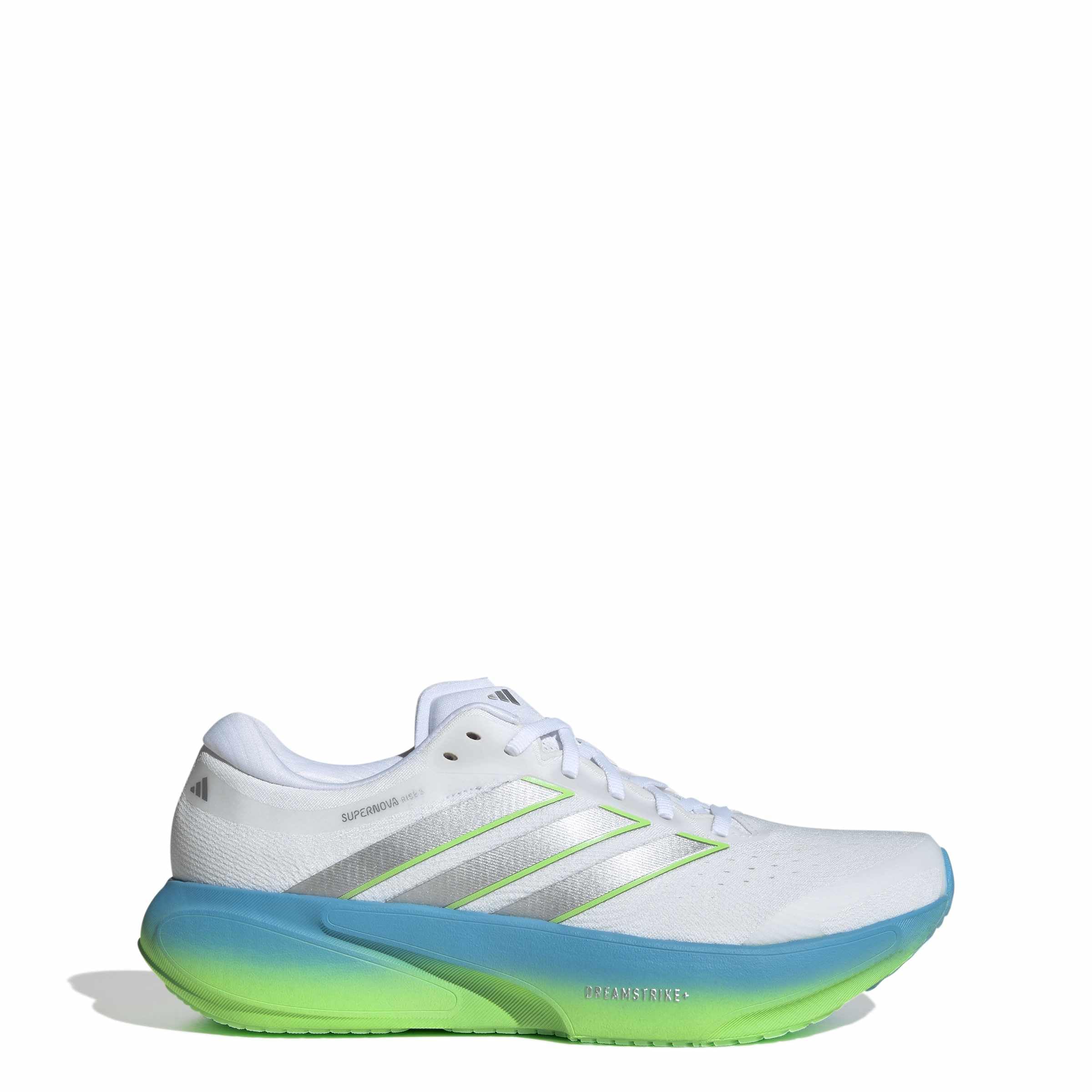 

Adidas Supernova RISE 3 Running Footwear Burst Size cm Shoes, Unisex, Adult, OMW04, White/Silver Metallic/Semi-Blue (JP8680), 25.0