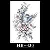 Flower Sketch Tattoo Sticker, Black And White Half Arm Tattoo Sticker, Waterproof And Sweat Proof Tattoo