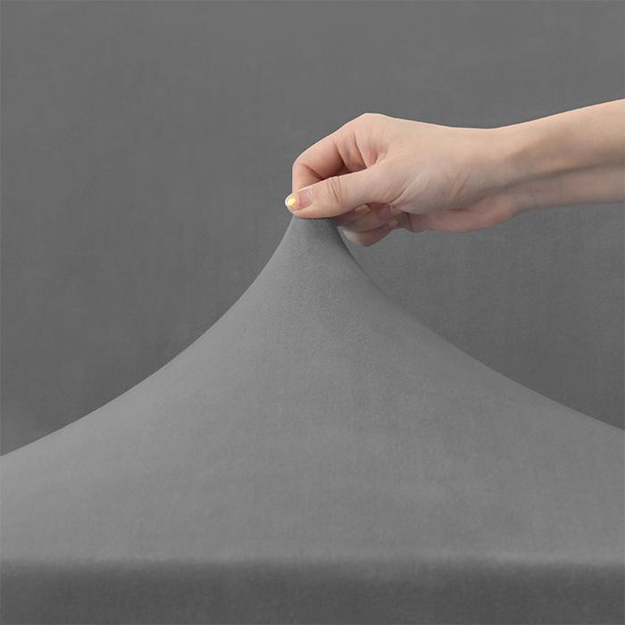 Club Armchair Cover, Velvet, Dark Gray