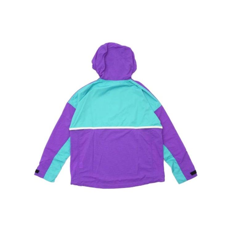 Nike Logo Print Color Block Hooded Pullover Long Sleeve Jacket Men Jacket Purple 931907-560