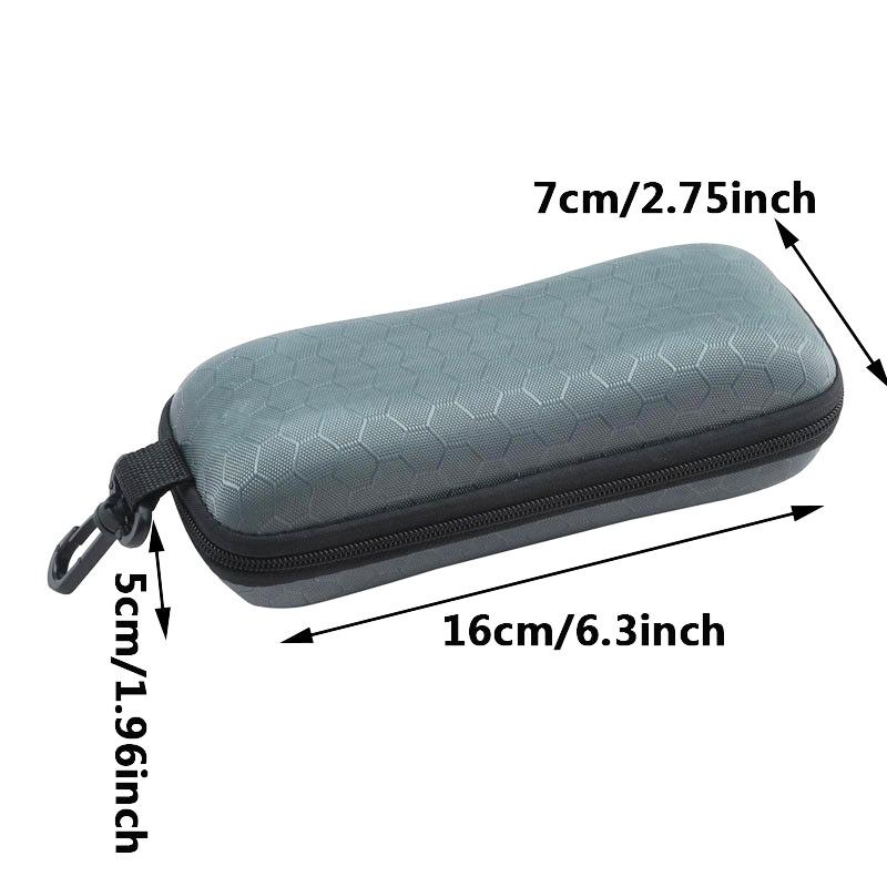 1 Stück Neue Waben-Reißverschluss-Brillenetui tragbar Sonnenbrillenetui Reißverschlusstasche Hartes Brillenetui Brillenaufbewahrungsbox