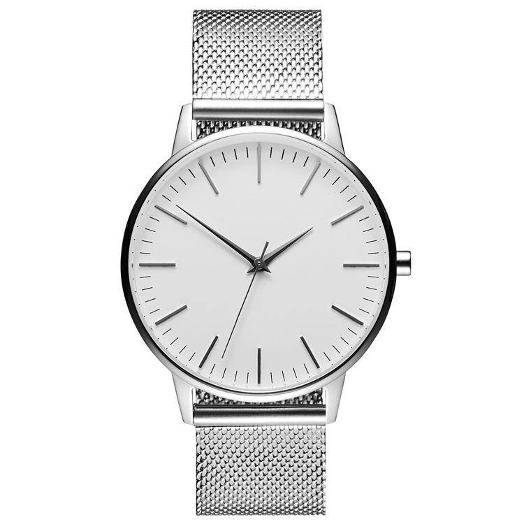 Trend Fashion Metal Mesh Belt Quartz Watch Mv Watch Business Leisure Ultra-Thin Watch Can Be Small Correction Label
