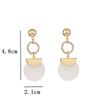 Bohemia Vintage Round Shell Earrings For Women Sparkling Zircon Pendant Cuff Clip Earrings Wedding Party Jewelry Gifts