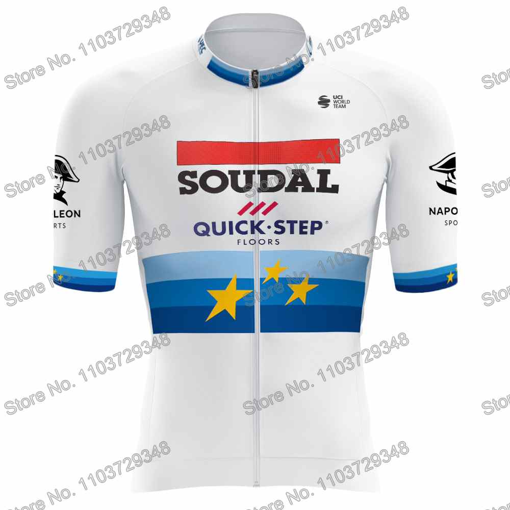 Soudal Quick Step Cycling Jersey Men's Set Summer Cycling Clothing Road Race Bike Shirt Suit MTB Women Bicycle Bib Shorts