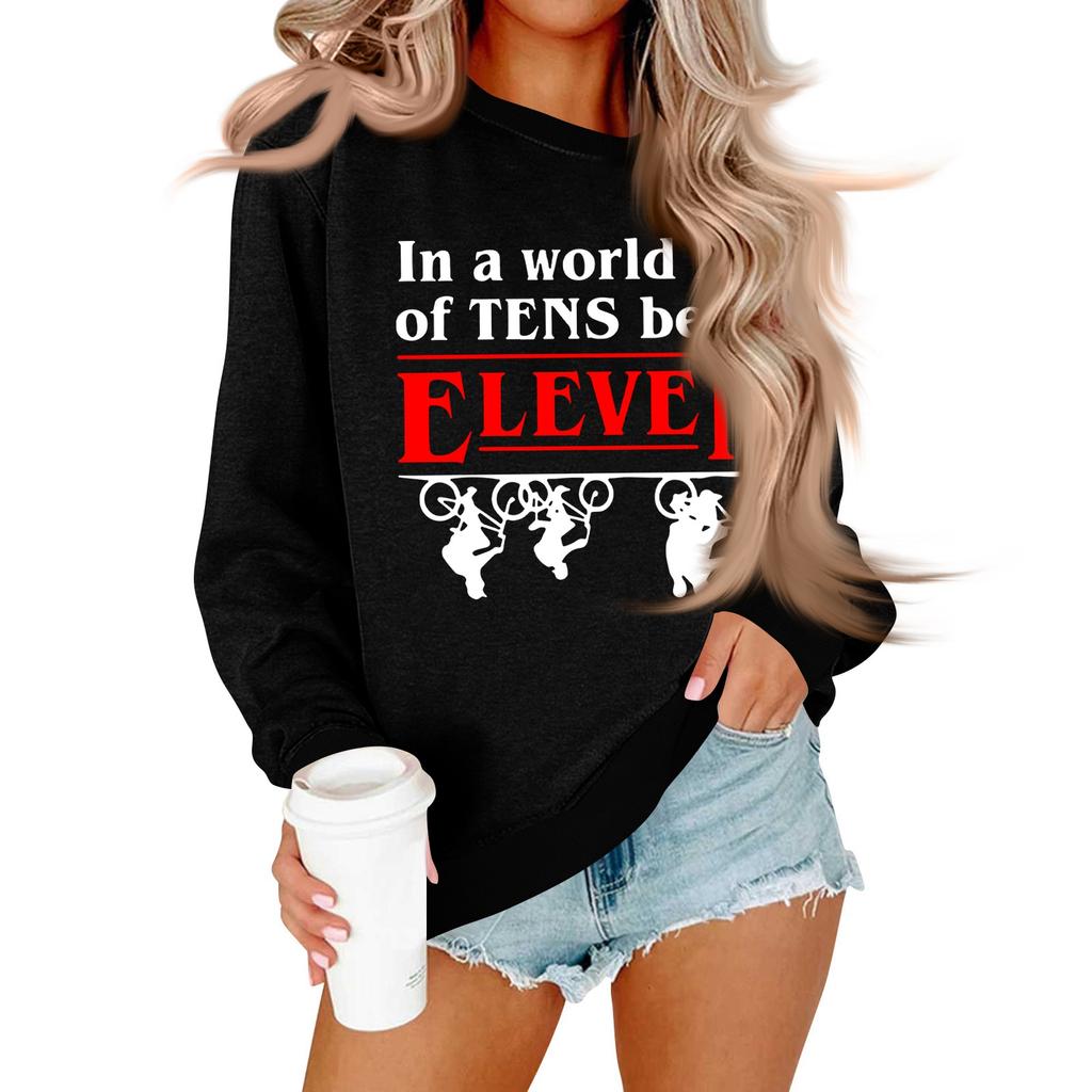 Women's And Men's Unisex Fashion Casual Long-sleeved Loose Printed Round Neck Pullover Hoodie Sweatshirt