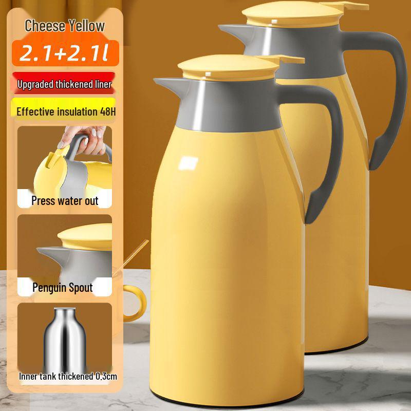 

BOGO Thermos Flask: Large Capacity Insulated Water Bottle for Home, Portable Hot Water Pot for Students Single 1200ml [No Thermal Guarantee]