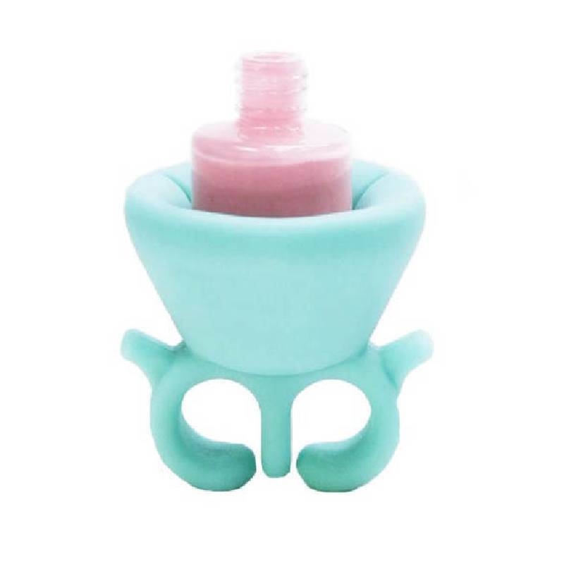 Portable Silicone Nail Polish Container Sleeve With Spillresistant Clamp For Manicurists
