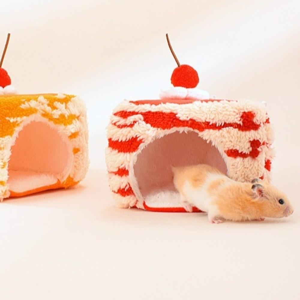 Thickened Simulated Cake Hamster Nest Warm Small Pet Sleeping House Cage Accessories