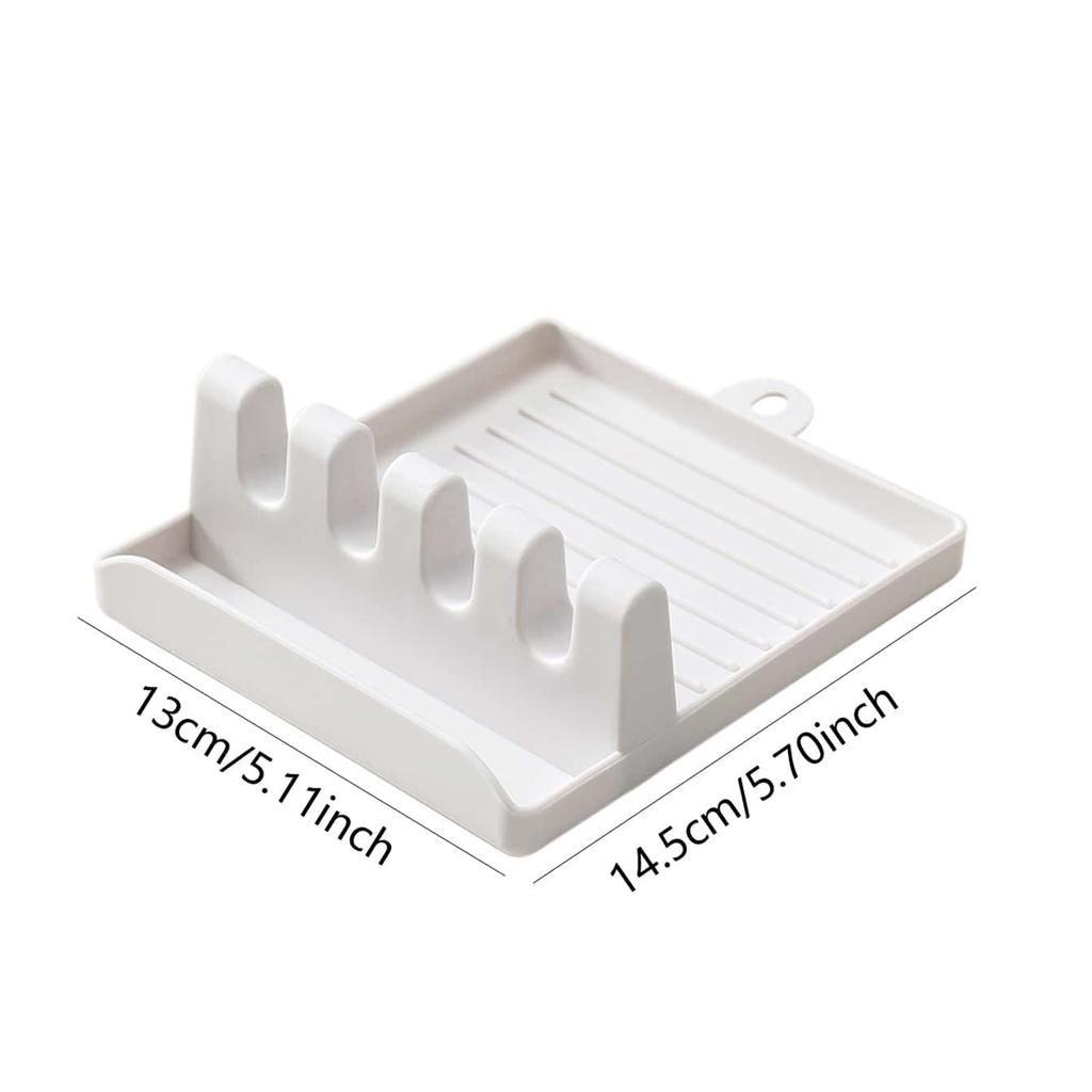 1 kitchen spatula holder, pot lid holder, countertop shovel, spoon holder, soup spoon mat, chopstick holder, soup spoon