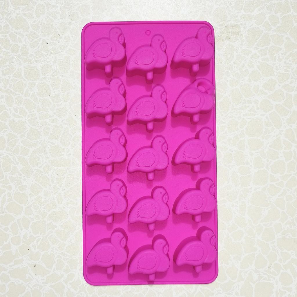 Hawaiian Cactus Pineapple Flamingo Ice Cube Tray Cartoon Flexible Food Grade Silicone Ice Mold for Soft Drinks Whisky Ice Maker