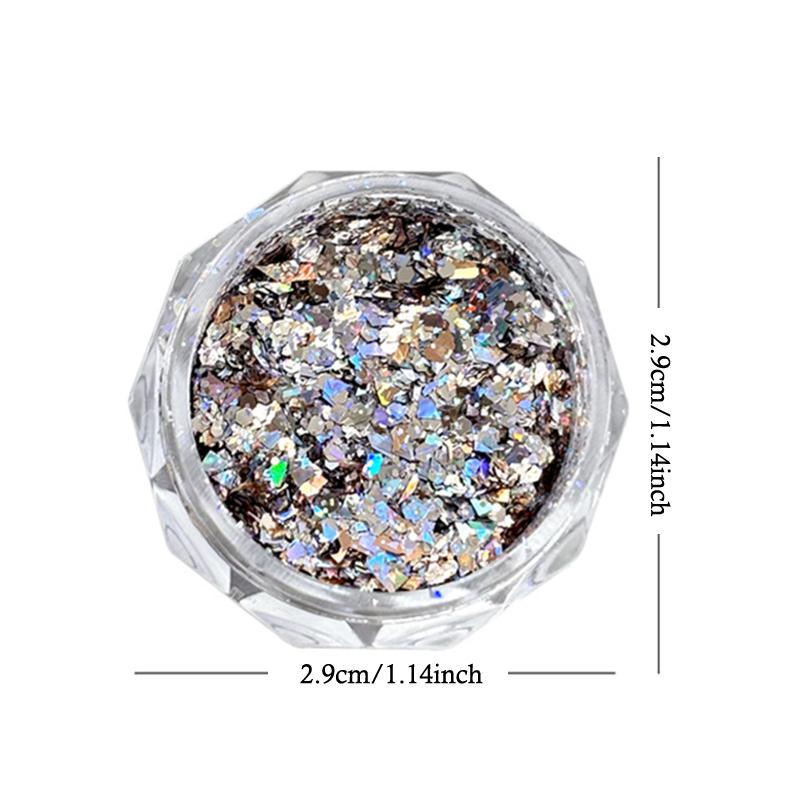 1Box Mini Sparkling Star Nail Glitter Sparkling Pentagram Nail Decoration Nail Salon Design Accessories DIY Nail Art Design
