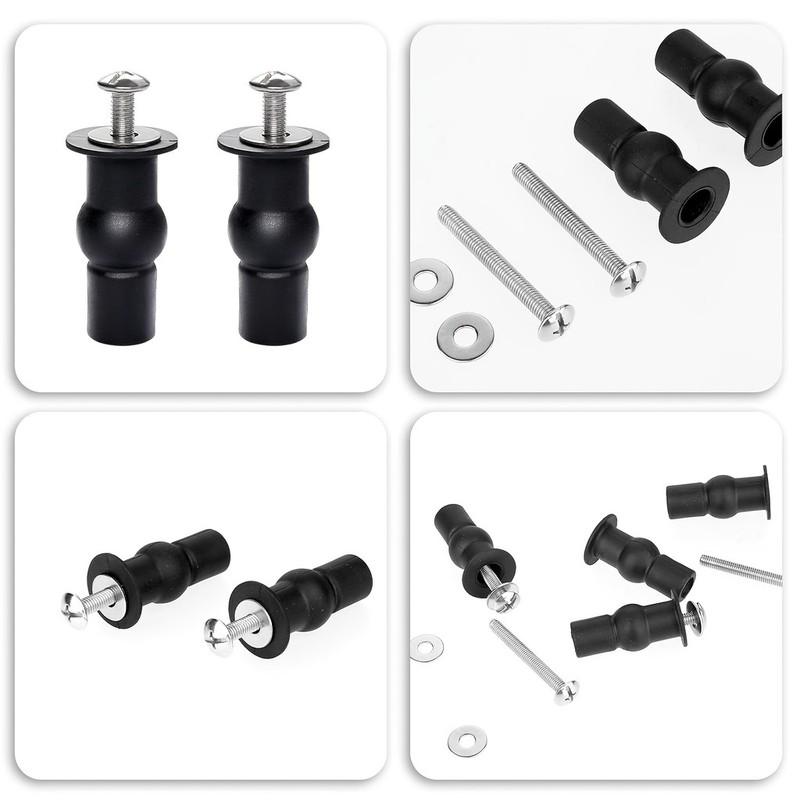 2Pcs Toilet Seat Hinge Bolts – Top Mount, Rubber Expansion Fixing, Universal Replacement Kit