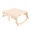 Wooden Folding Picnic Basket Table Outdoor Portable 2 in 1 Vintage with Wine Glass Holder