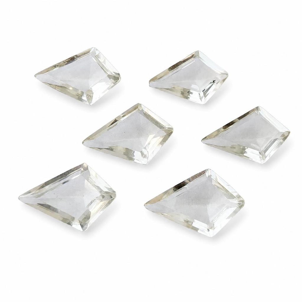 Green Amethyst Kite Gemstone, Faceted Prasiolite Loose Stone, Calibrated Gem Jewelry Making