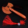 Auspicious Peach Wood Wedding Axe: Marriage Bed Press & House Protector