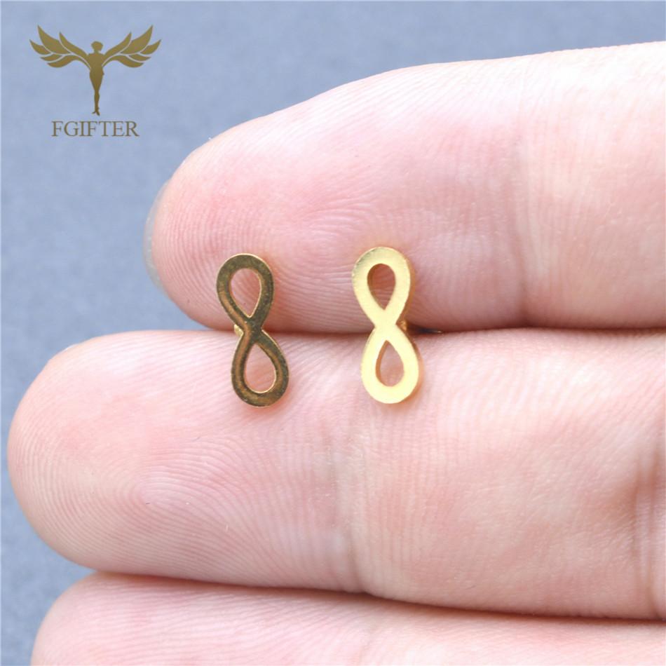 12 Pairs Stud Earrings Set for Women Geometric Triangle Star Round Cross Heart Earing Piercing Stainless Steel Zircon Resale