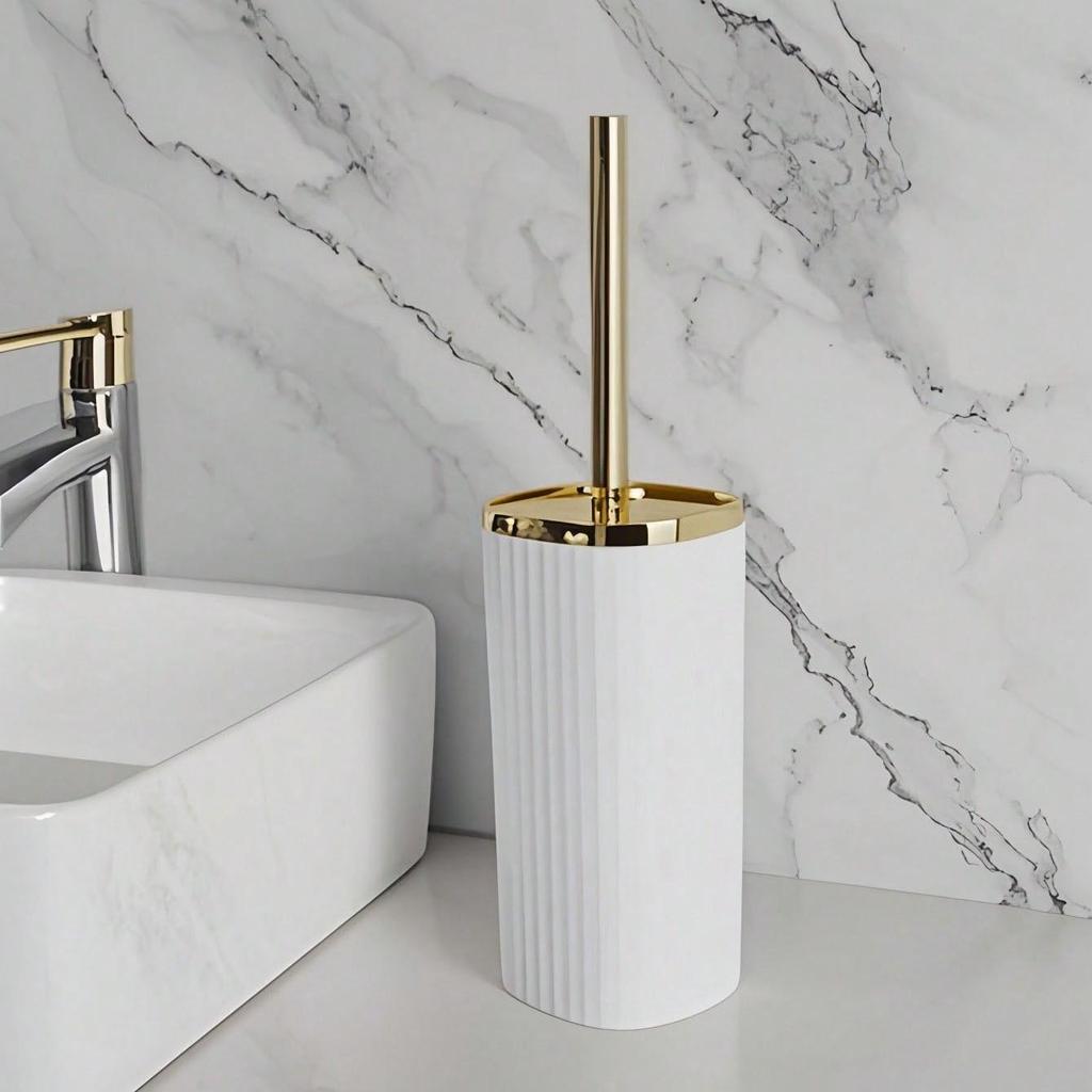 Long Handle Stiff Bristles Toilet Brush for No Dead Corner Cleaning