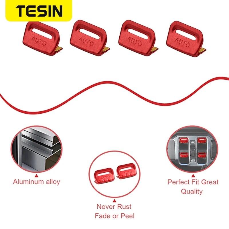 Ozdobný ozdobný kryt tlačítka spínače okna pro Jeep Wrangler JL Gladiator JT 2018 Autopříslušenství