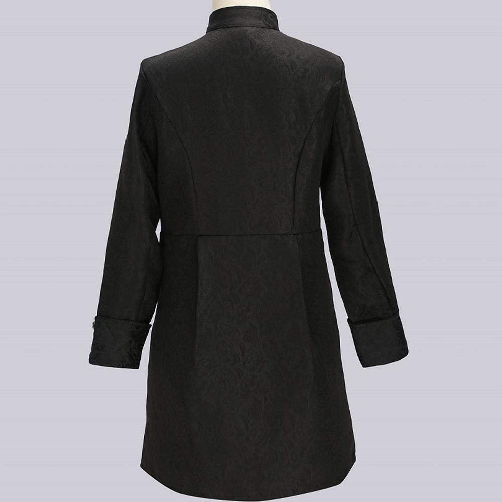 Medieval Steampunk Gothic Clothing Jacket Stand-up Collar Long Coat Vintage Stand-up Collar Uniform Long Coats With Buttons