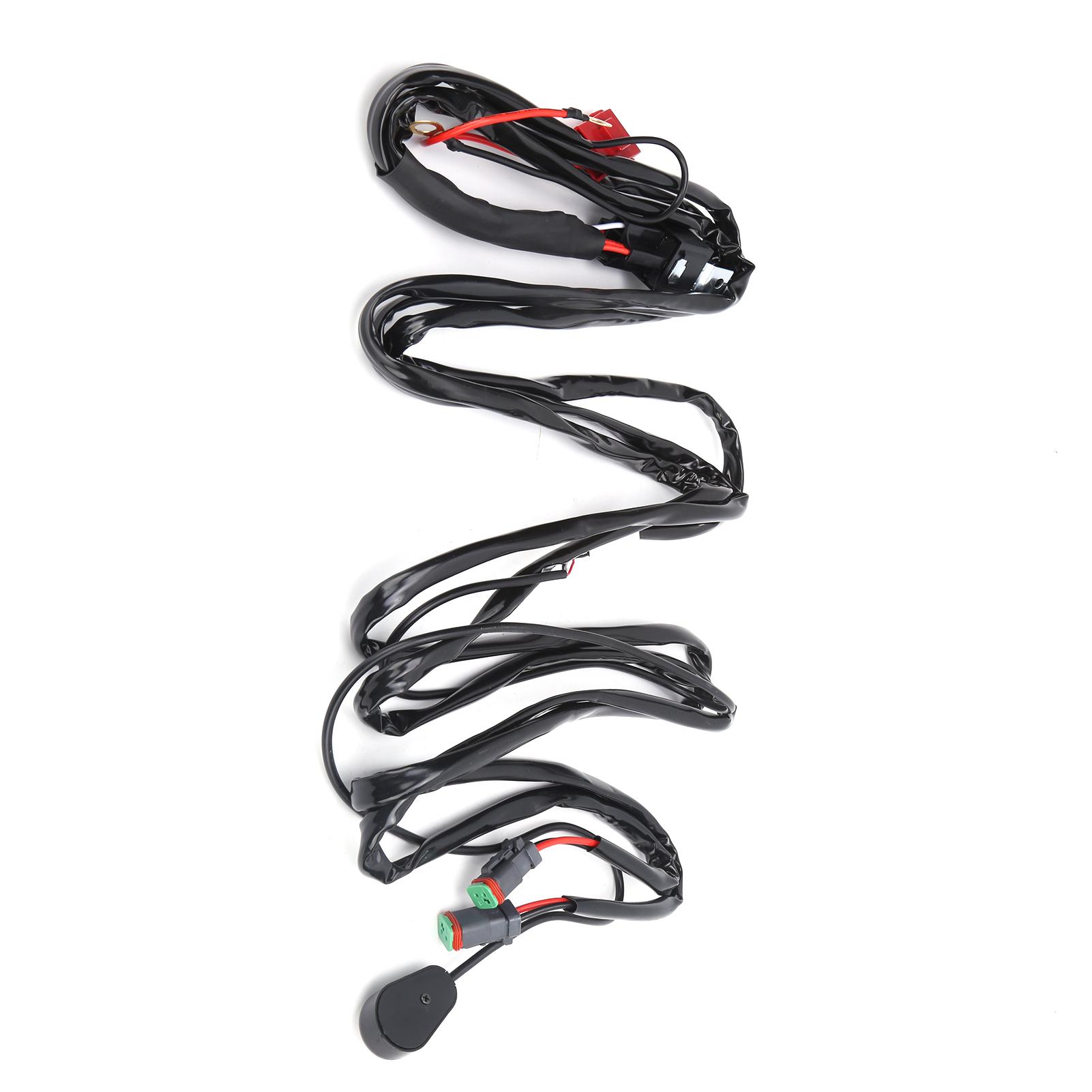 

Жгут проводов для светодиодных прожекторов 6,6 футов 12 В 40 А 1 к 2 с разъемом DT Водонепроницаемый IP67 для автомобиля