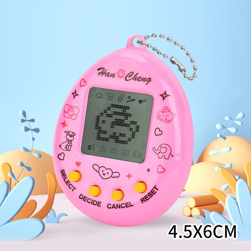 Mini Portable Digital Virtual Pet Game Console Handheld Electronic Toy Classic Simulation Game Device with Keychain Attachment Suitable for All Ages