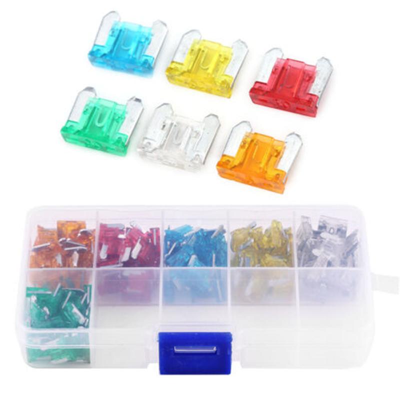120 piezas 5-30A Fusibles de cuchilla Micro Mini para Coche Camión Caja Bloque Fusibles de Repuesto