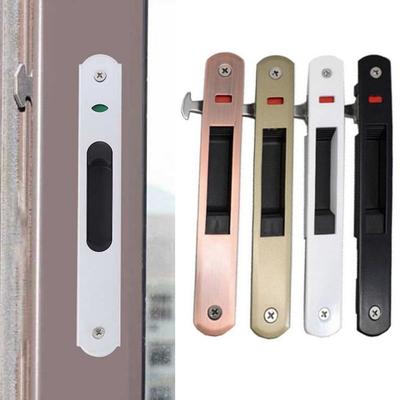 New Zinc Alloy Sliding Door Lock Hook Durable Invisible Door Handle Lock Embedded Lock 90 Type Window Latch Sliding Window