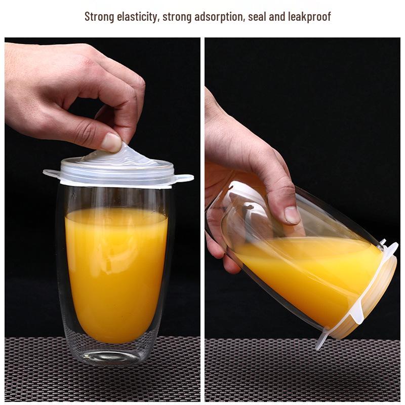 6-Piece Stretchable Silicone Food-Grade Lids for Fresh-Keeping