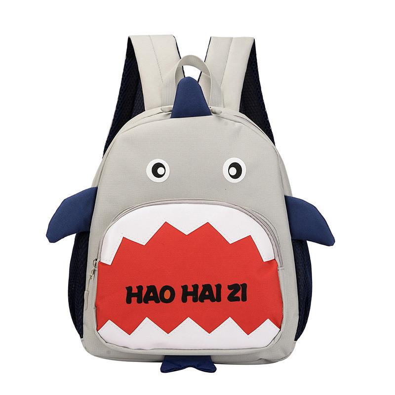 Adorable Cartoon Shark Children's Backpack Cute Kindergarten Bag For Boys And Girls