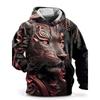 Kapuzenpullover mit langen Ärmeln - Gemustertes Kleidungsstück - Geeignet für Männer und Frauen - Streetwear lässiger lockerer Kapuzenpullover