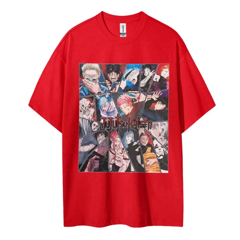 Jujutsu Kaisen Cotton Unisex Round Neck Anime Tshirt Mens and Womens Boys and Girls Summer Fashion Breathable Street TShirt