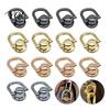 Rivetto ad Anello a D per Lavorazione del Cuoio 4 Pezzi Anelli Rotanti, Ferramenta per Realizzazione Borse, Borsa Artigianale Fai-da-te Anelli Rotanti Accessori per Borse, Metallo con Viti Borsa a Mano