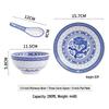 Exquisite Blue and White Retro Porcelain Bowl Set for Hotel and Home Use