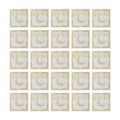20 Pieces Moons Patterned Paper Napkins For Holiday Gatherings And Ramadans Parties Wedding Accessories