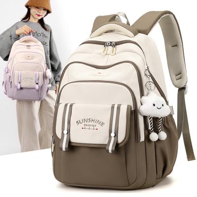Junior High School Students' School Bags Versatile Ins Backpacks Niche Primary and Secondary School Students  Large Capacity of Girls